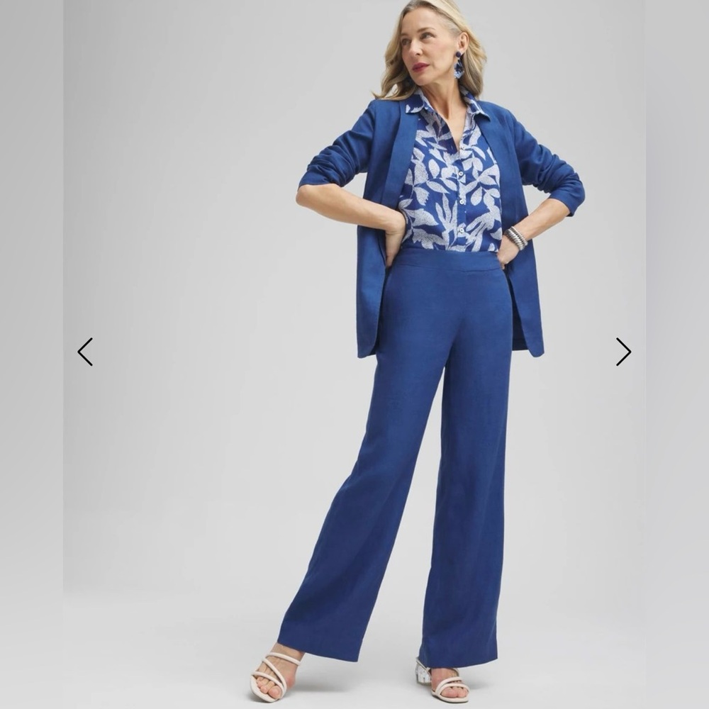 Chico's Blue Wide-Leg Pants